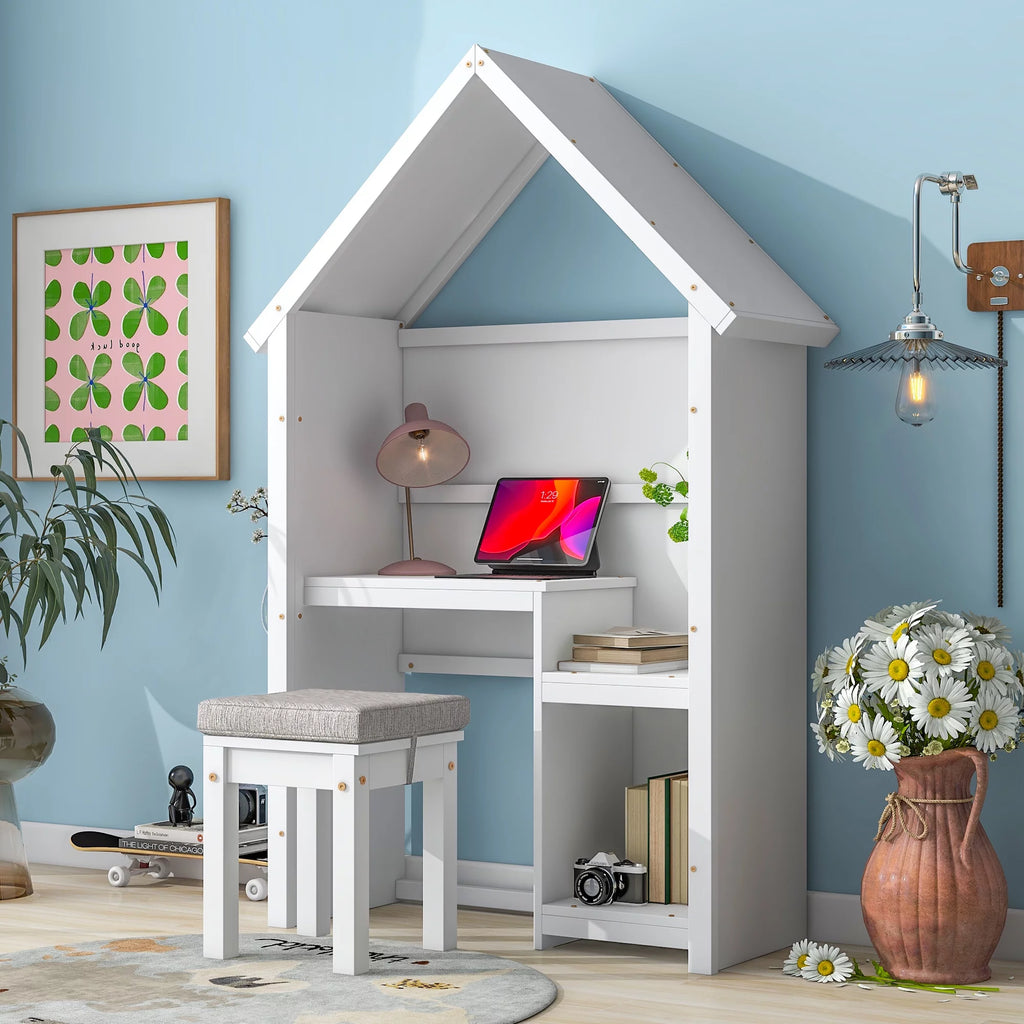 White House-Shaped Desk with Stool F209761