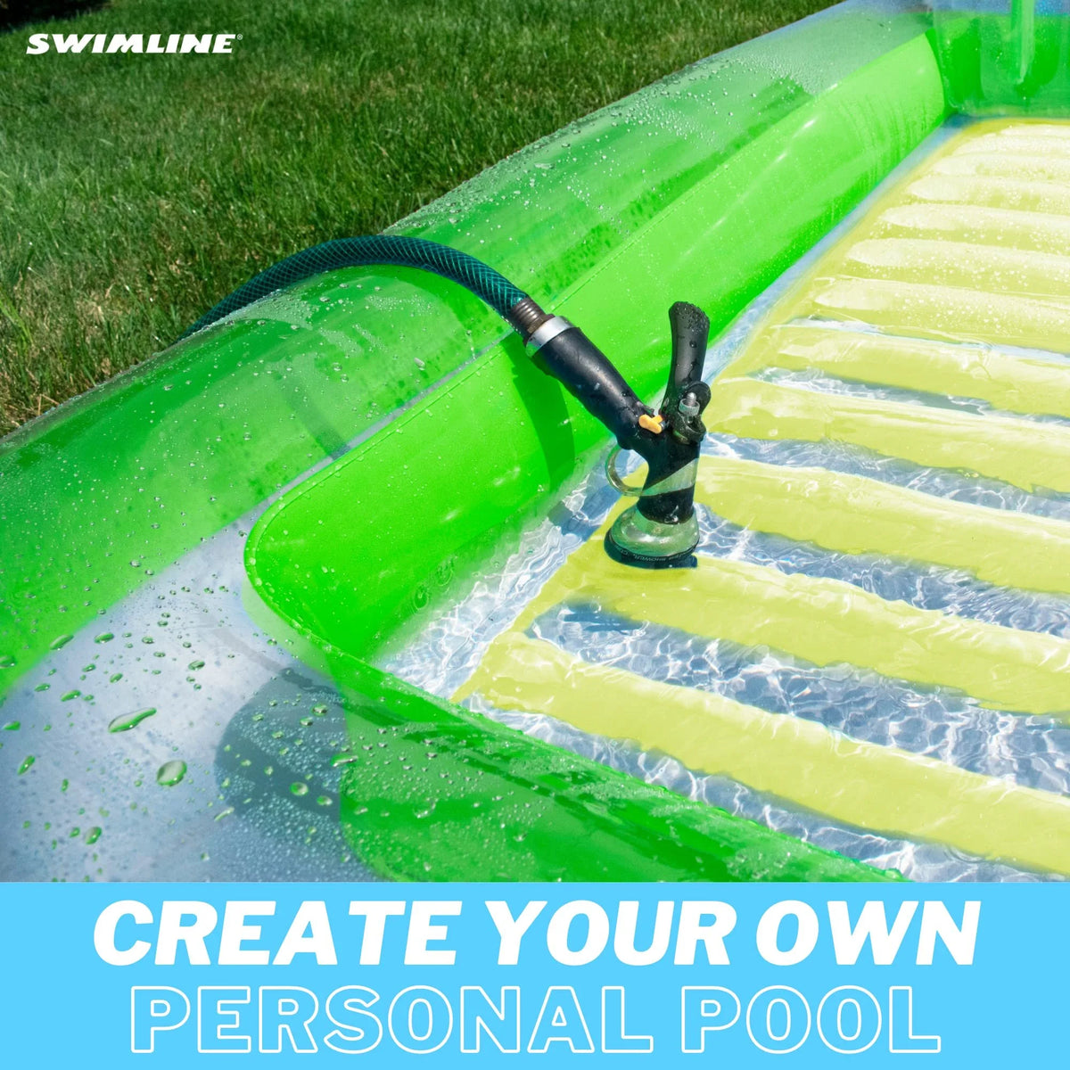 Inflatable Floating Lounger Green and Yellow Z1176