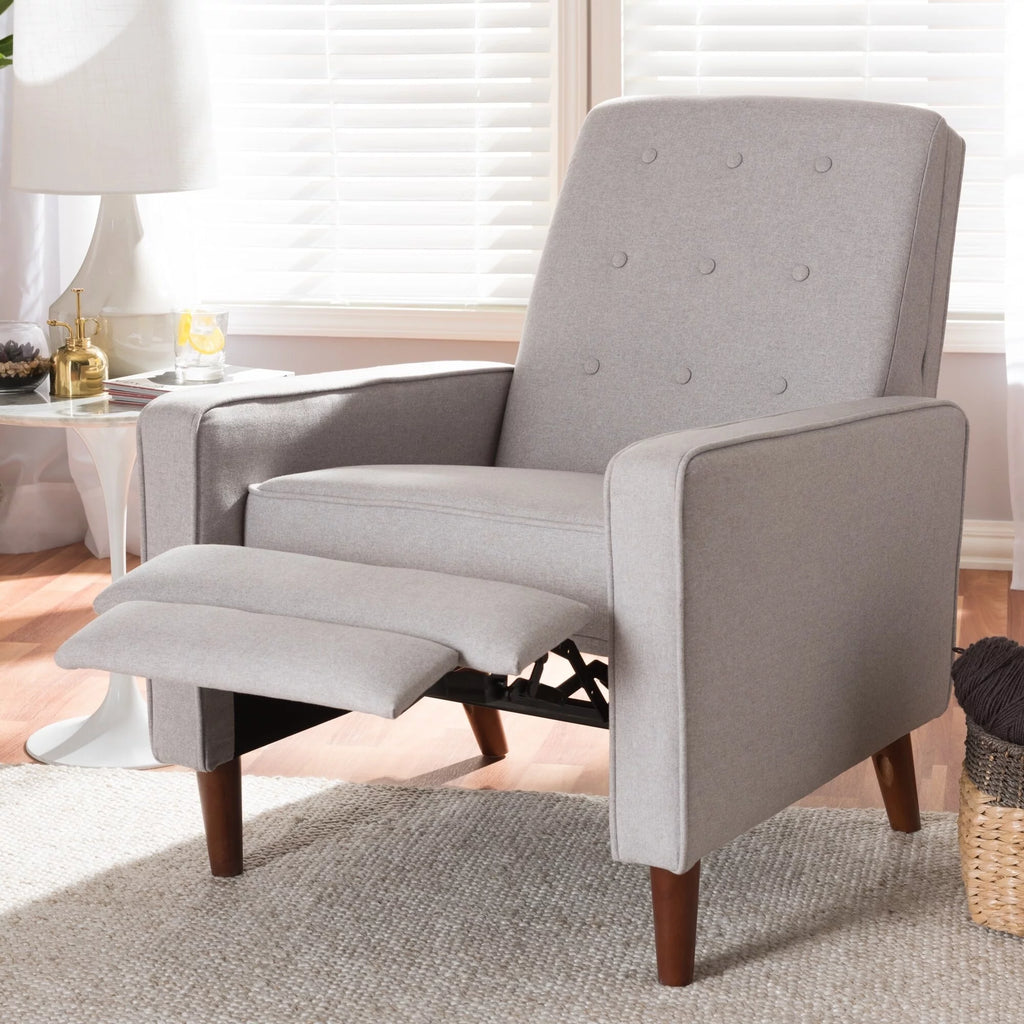 Slate Grey Fabric Recliner K314